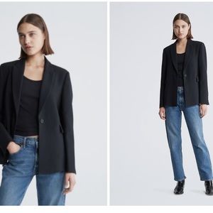 Calvin Klein New With Tags One Piece Single Button‎ Blazer. Black Size 12